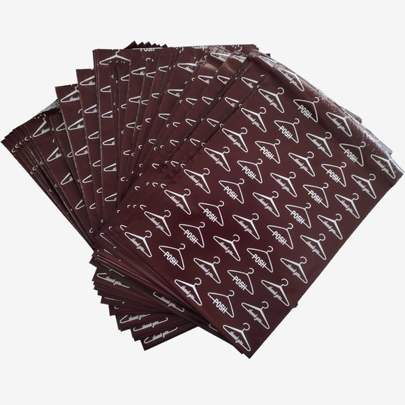 20 Count Posh 10 x 13 Burgundy Self Seal Printed Poly Mailers - Picture 2 of 4